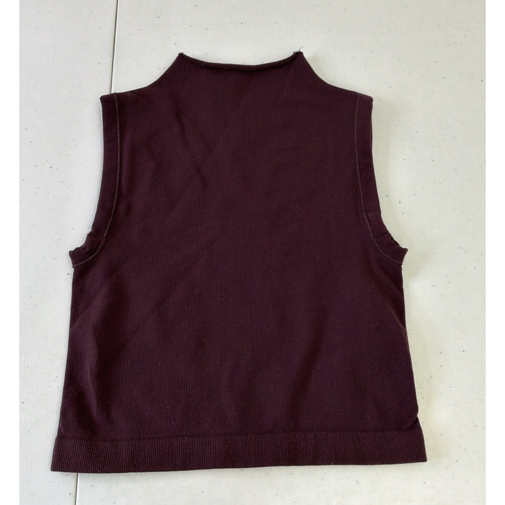 NikeSKIMS Vintage Seamless Women's Mock-Neck Long-Line Bra Maroon Wine Sz S